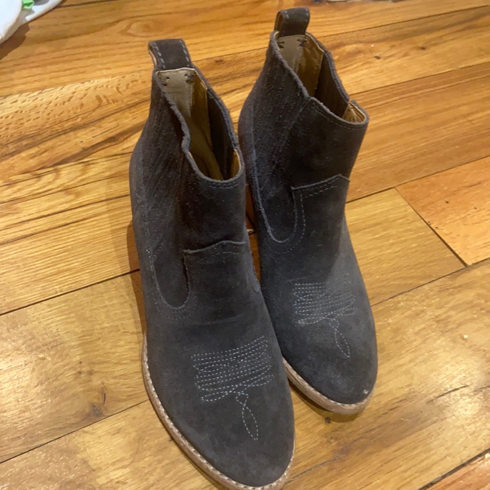 Grey Suede Booties - image 2